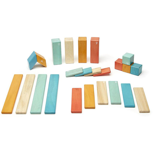 Tegu 24-Piece Magnetic Block Set - Sunset