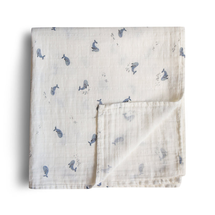 Mushie Organic Cotton Muslin Swaddle Blanket