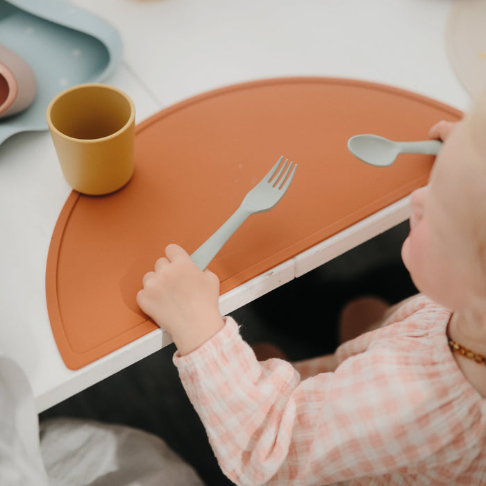 Mushie Dinnerware Fork and Spoon Set