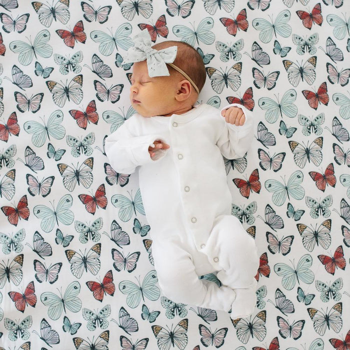 Copper Pearl Premium Crib Sheet - Dot