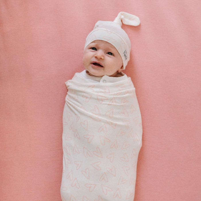 Copper Pearl Knit Swaddle Blanket - Lola