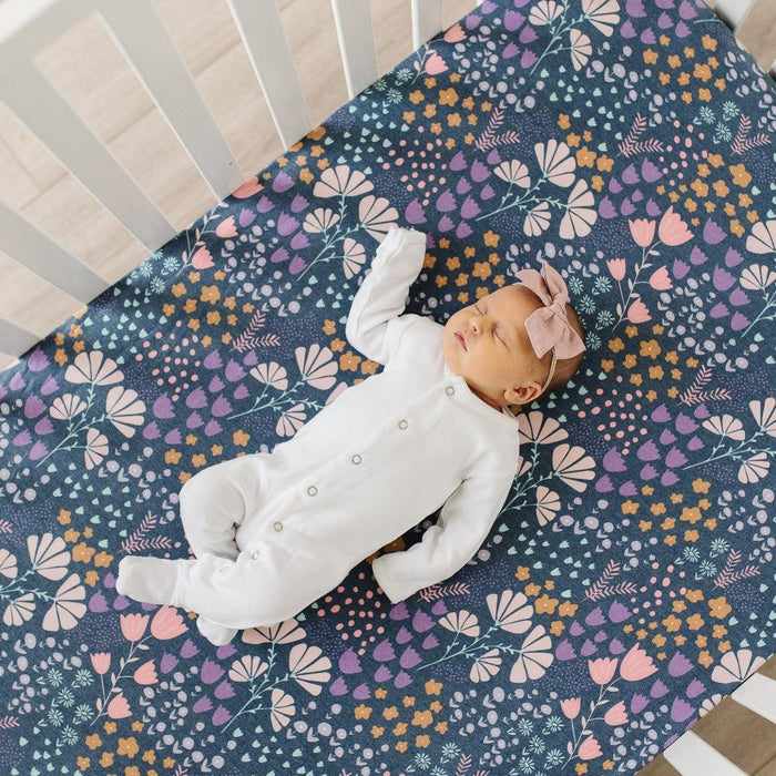 Copper Pearl Premium Crib Sheet - Meadow